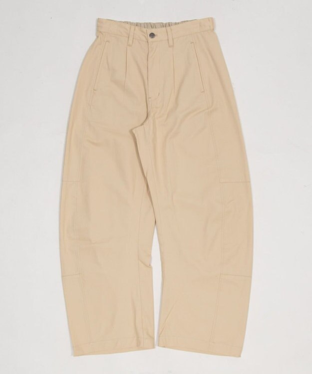 WEGO 【ユニセックス着用ITEM】ステッチカラーチノパンツ ベージュ