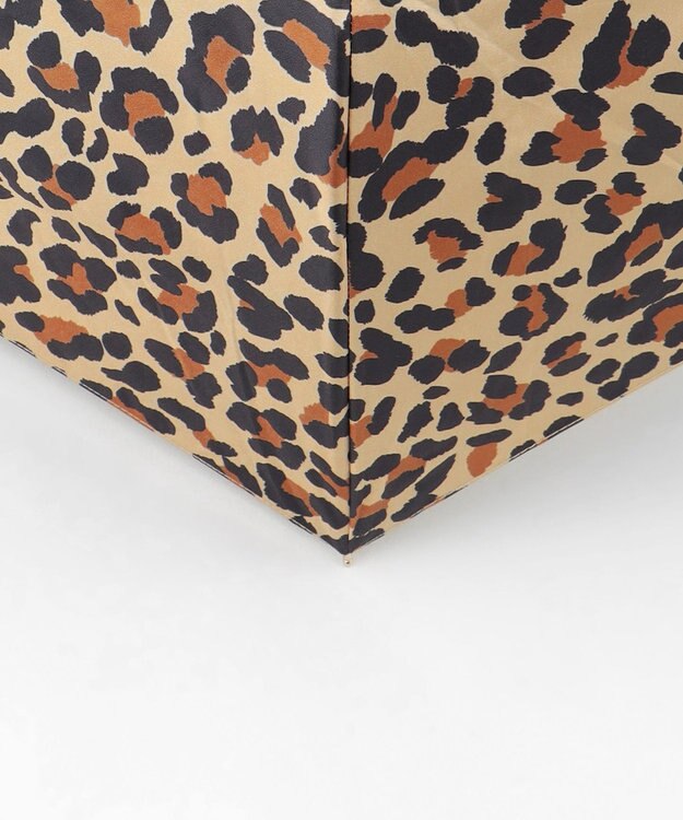 ANY 【晴雨兼用/UVケア】バンブーハンドル折りたたみ傘 レオパード