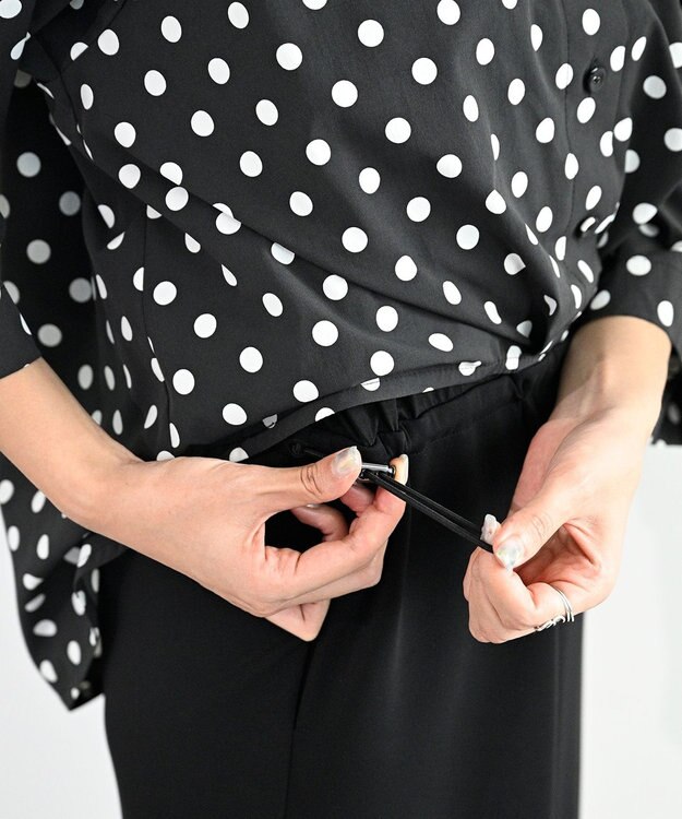 FORFORMO 【洗える/UVカット】Layered Shirt One-piece レイヤードシャツワンピース プリントブラック