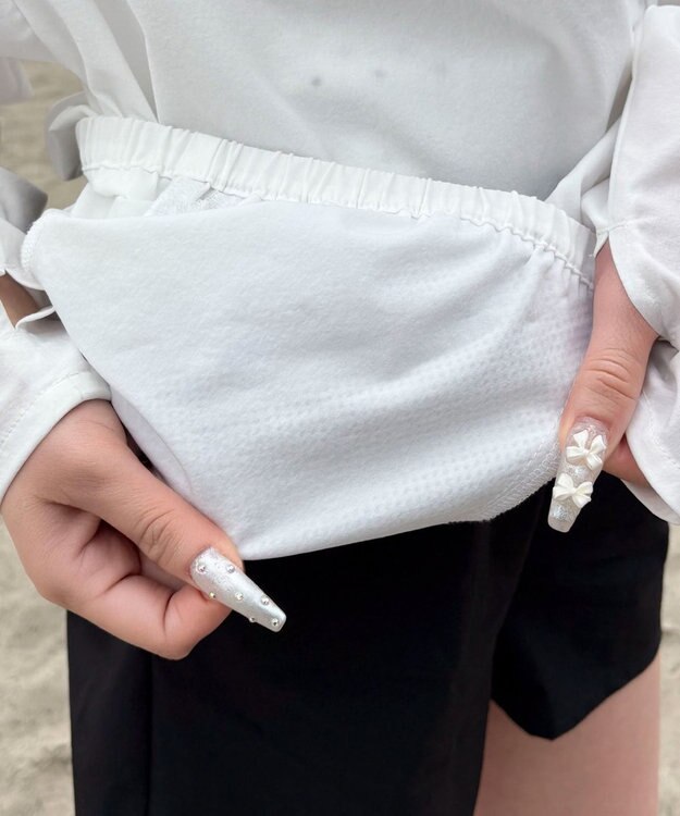 WEGO 【日焼け対策/セットアップ対応】ラッシュガードZIPパーカー ホワイト