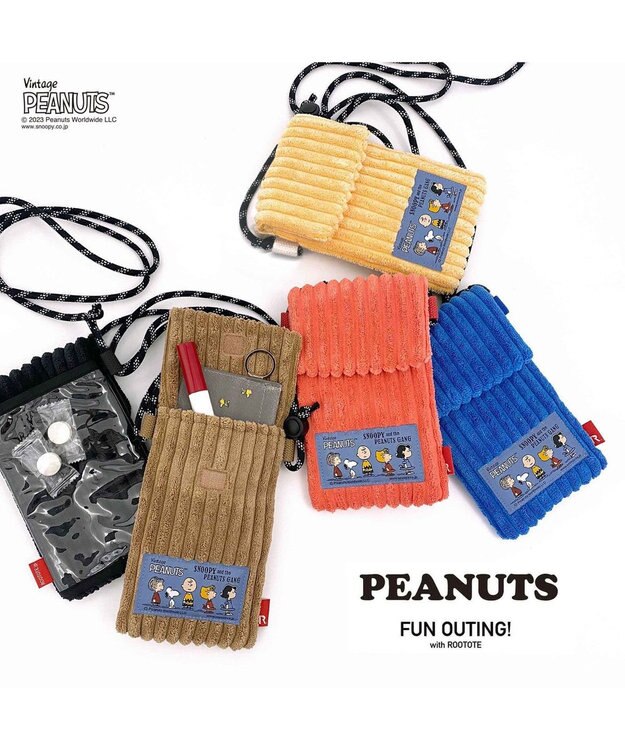 ROOTOTE 8349【スヌーピー】IP.ベビールー.コーデュロイ.ピーナッツ-8U 01：ブラック