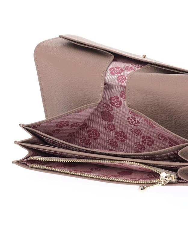 CLATHAS ブルトン ギャルソン長財布 グレージュ