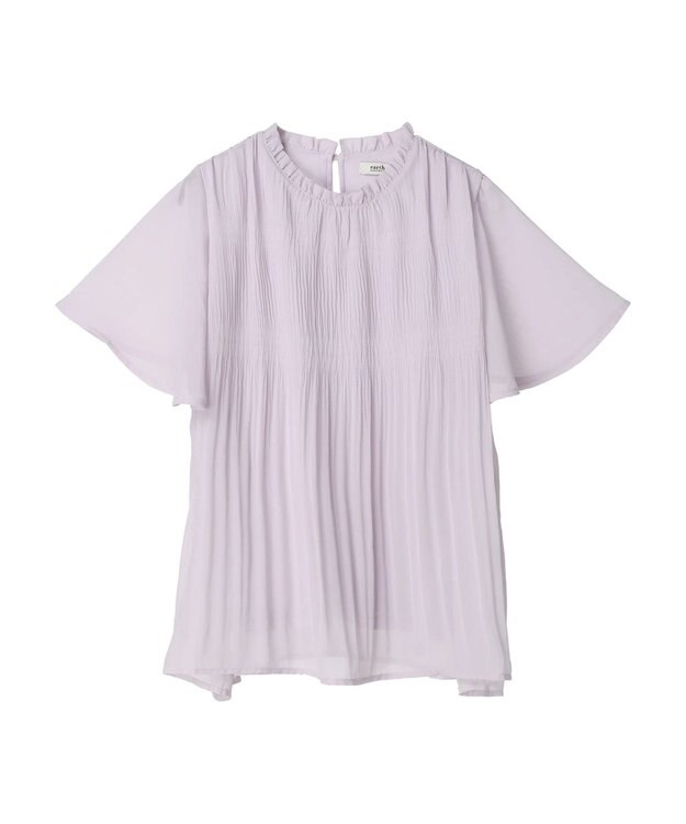 earth music&ecology マジョリカプリーツ半袖ブラウス Pink