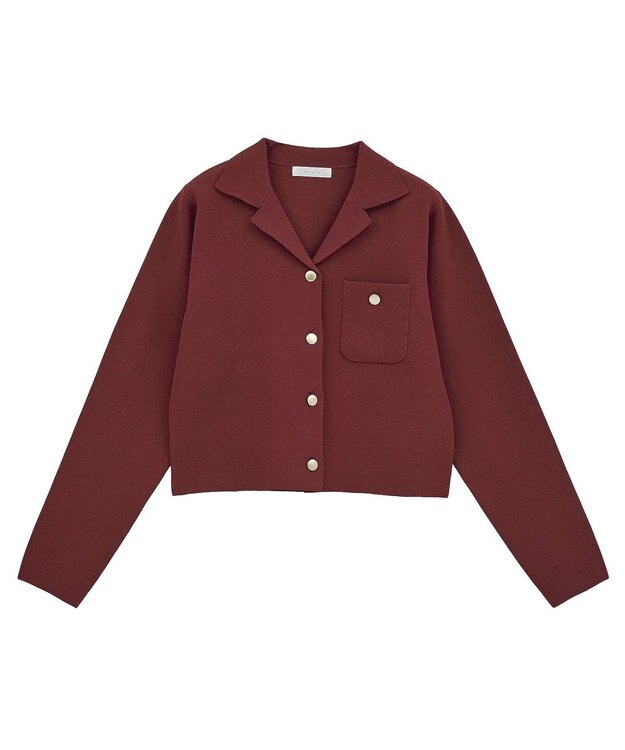 Green Parks ・ｓｗｉｎｇ　ｂｙ　ニット開襟カーディガン Bordeaux