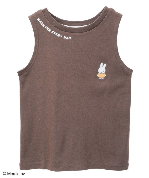 Green Parks ｍｉｆｆｙ／ワンポイント刺しゅうタンクトップ Brown