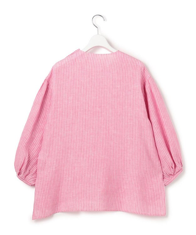 23区 【先行予約】LIBECOリネン ボリュームスリーブ ブラウス ピンク系