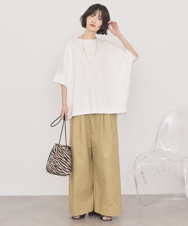 AMERICAN HOLIC 異素材コクーンプルオーバー Off White