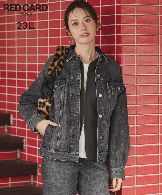 23区 S オーバーサイズ デニムジャケット☆RED CARD TOKYO×23 滝沢眞規子さん着用/RED CARD TOKYO×23区】オーバーサイズ デニム
