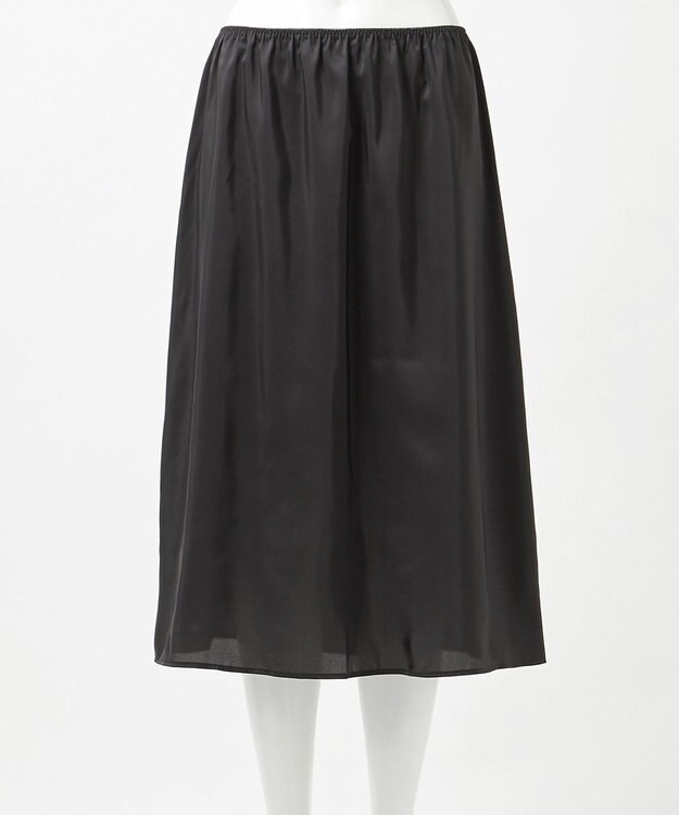 23区 【GOLD LABEL】シルクワッシャー 長袖ワンピース ブラック系