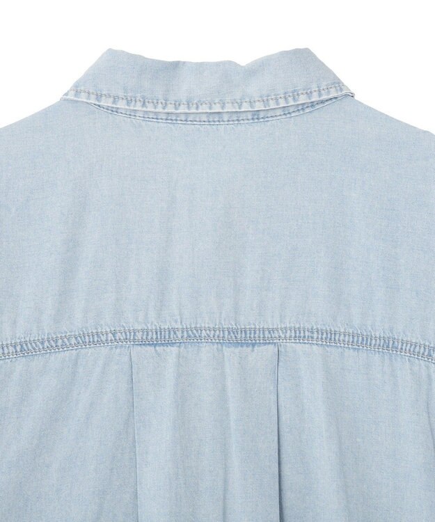 Green Parks シアーデニム２ＷＡＹビックドルマンシャツ Light Indigo