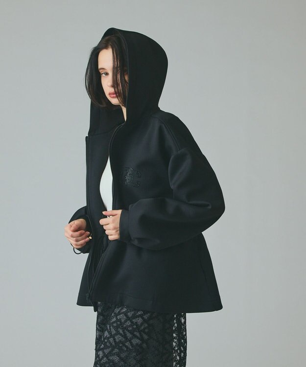 GRACE CONTINENTAL ロゴドロストフーディ ブラック