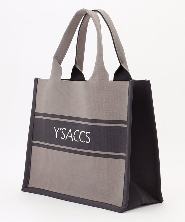 Y'SACCS ウォッシャブルニットトート large グレー