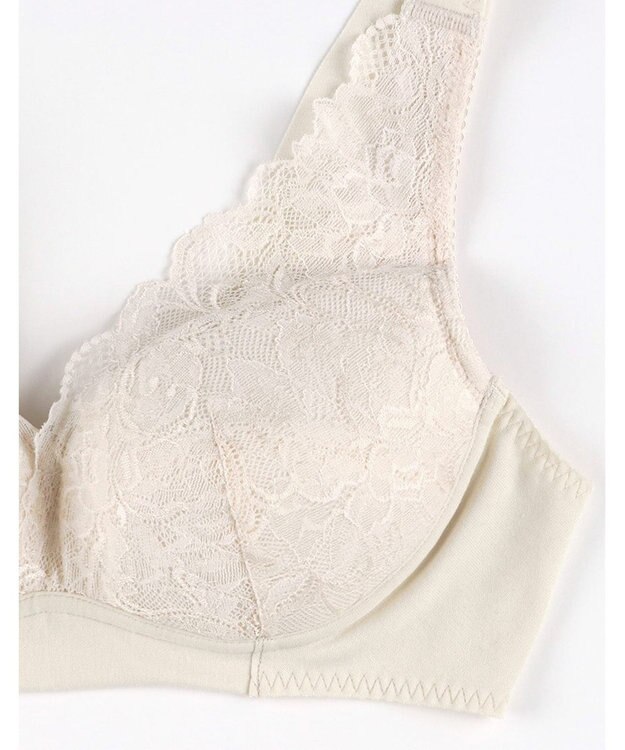 Wing ノンワイヤーブラ 着脱しやすい つけごこちがラク まるみのあるシルエット 【着脱らくらくブラ】 3Lまで対応 大きいサイズ NB4040 ウイング／ワコール ベージュ