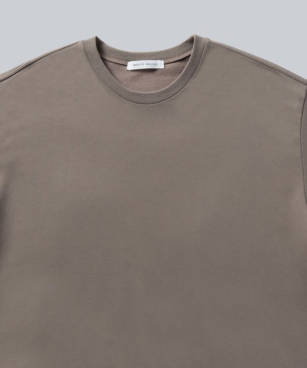 WHITE MAILS HIGH GAUGE URAKE HAIF SLEEVE SIDE SLIT ロングワンピース チャ