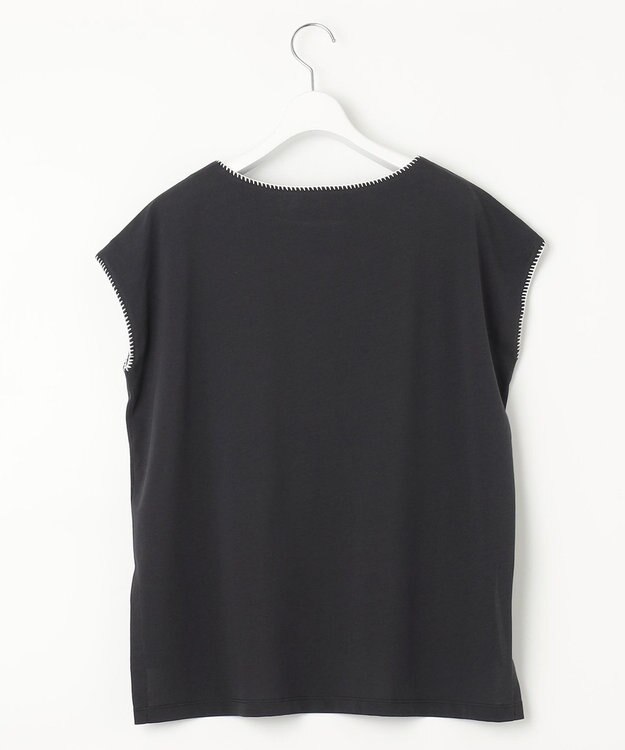 23区 S 【洗える】トリミングジャージー カットソー ブラック系