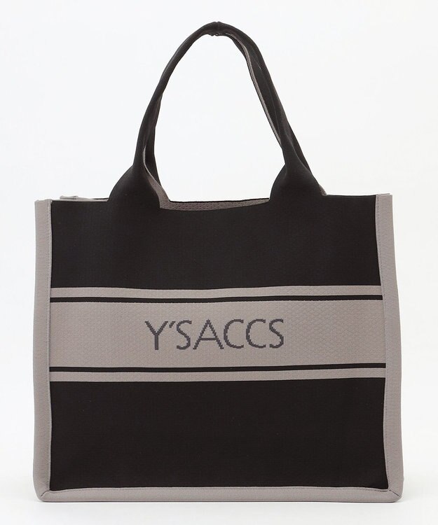 Y'SACCS ウォッシャブルニットトート large ブラック