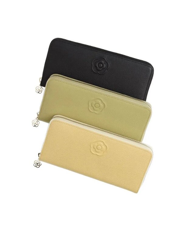 CLATHAS フィグ ラウンド長財布 クリーム