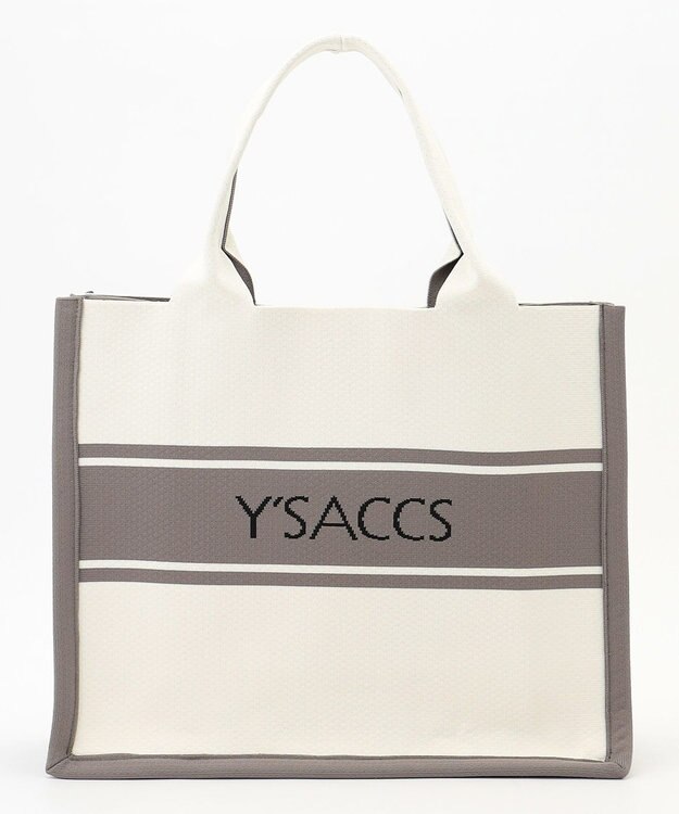Y'SACCS ウォッシャブルニットトート large アイボリー
