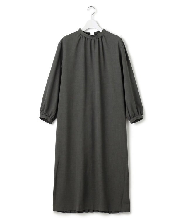 J.PRESS YORK STREET 【WOMEN】バックプリーツワンピース グレー系