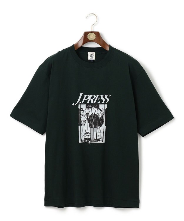 J.PRESS MEN 【AaronChang】【UNISEX】プリント Tシャツ グリーン系