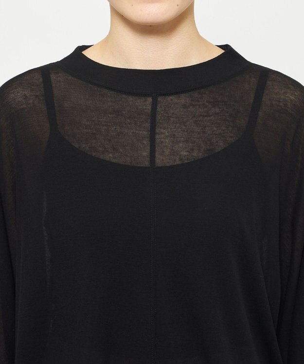 uncrave シアーハイツイストリブ ドルマントップス ブラック