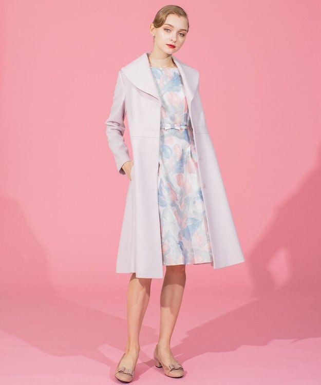 TOCCA MUSE ショールカラーコート ピンク系