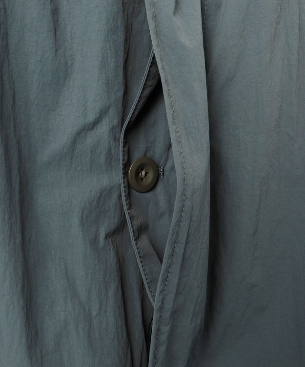 J.PRESS YORK STREET 【UNISEX】ナイロンワッシャーステンカラーコート スモーキーグリーン系