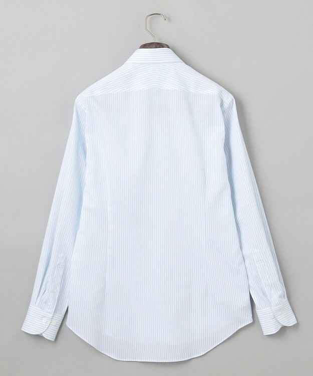GOTAIRIKU 春夏向け【形態安定】SUMMERPREMIUMPLEATS_スモールボタンダウンカラー 長袖ドレスシャツ_ストライプ(25年春夏モデル) サックスブルー系1
