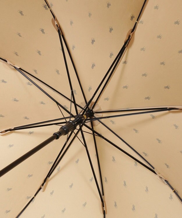 MOONBAT 【WEB限定/ジャンプ傘】POLO RALPH LAUREN（ポロ ラルフローレン）長傘  ポロポニー プリント ベージュ