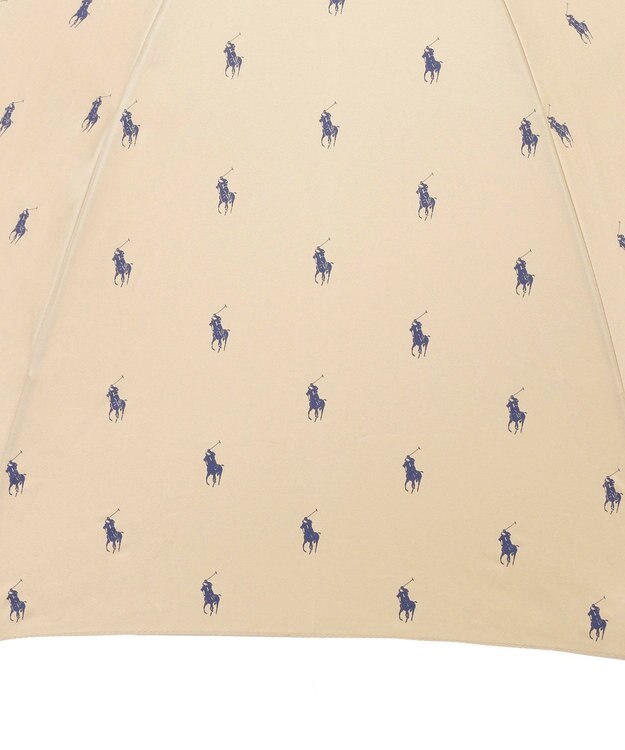 MOONBAT 【WEB限定/ジャンプ傘】POLO RALPH LAUREN（ポロ ラルフローレン）長傘  ポロポニー プリント ベージュ