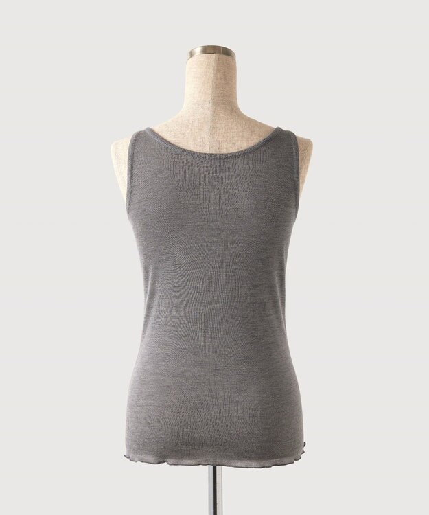 TOQUE 〈大草直子さんアドバイザー〉【天然素材】アルパカシルクリブ タンクトップ グレー