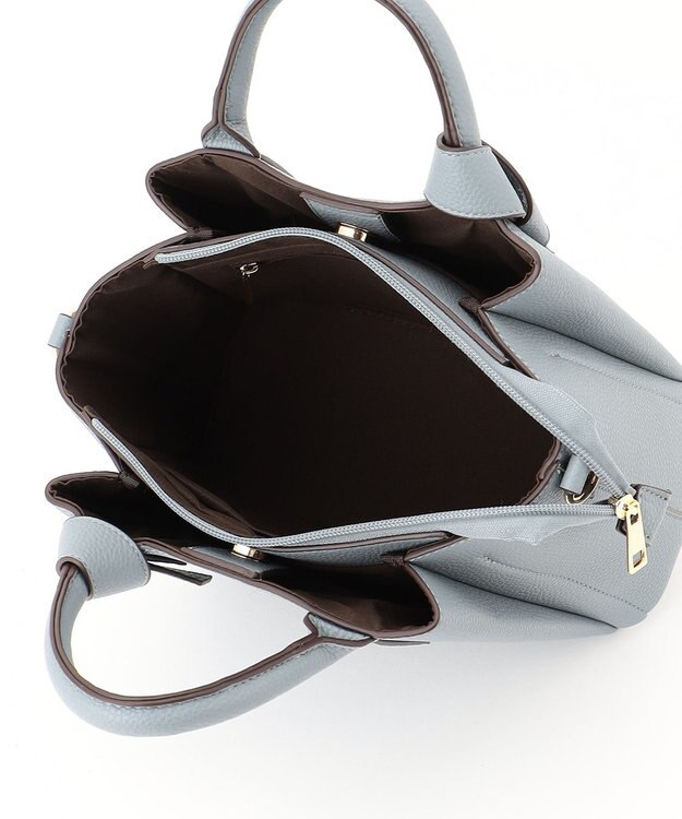 LA BAGAGERIE 【MONICA】リボンハンドルバッグ ブルー