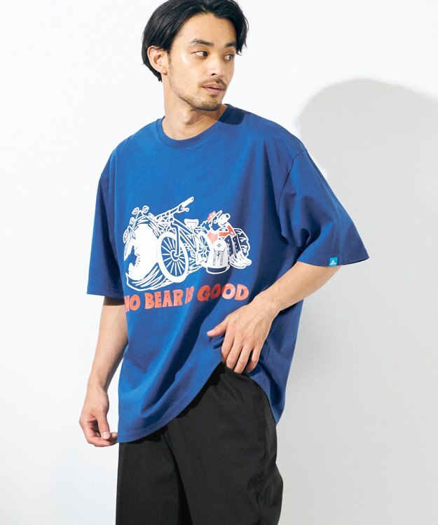 SHARE PARK MENS 【UNISEX】UVカット アートコラボTシャツ〈BEAR〉 ブルー