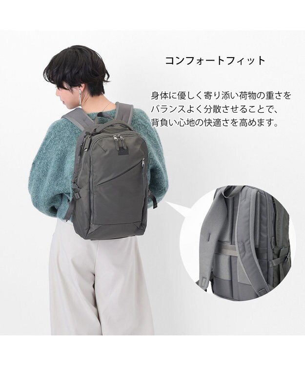 ACE BAGS & LUGGAGE W&.Day/Night トゥキ スクエアリュック A4サイズ 13.3インチPC収納 20511 ダブルアンドデイナイト ダークグレー