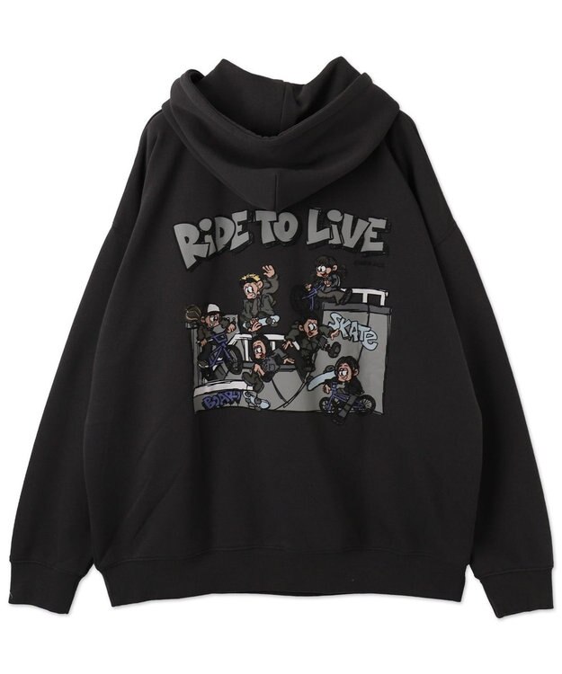 WEGO 【ユニセックス着用ITEM】別注NEW　JACKグラフィックプルパーカー スミクロ