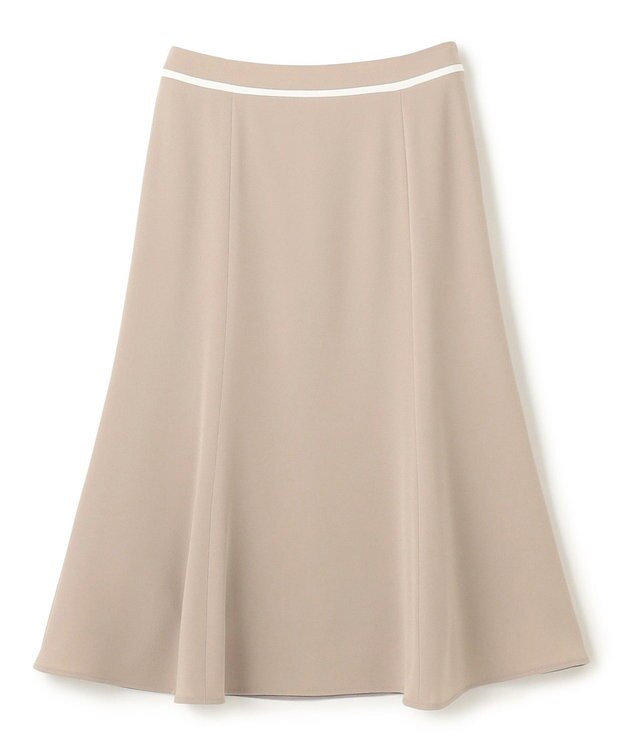 BEIGE， 【洗える・L-size】CINDY / フレアスカート Taupe × White