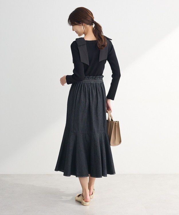 Green Parks ・ｓｗｉｎｇ　ｂｙ　ショルダーリボンプルオーバー Black