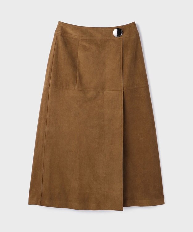 GRACE CONTINENTAL フェイクスウェードフレアスカート ブラウン