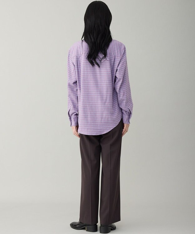 UNFILO MENS 【男女兼用】クリーンチェック ネルシャツ ワインチェック