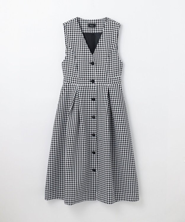 GRACE CONTINENTAL チェックジャンパースカート ブラック