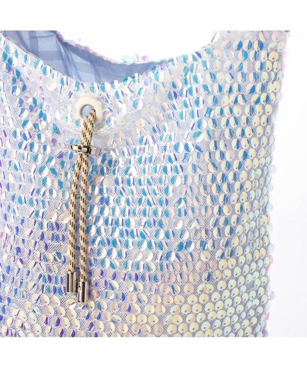 UNBILLION カシュカシュ cachecache / ゆらゆらスパンコールショッパー ブルー