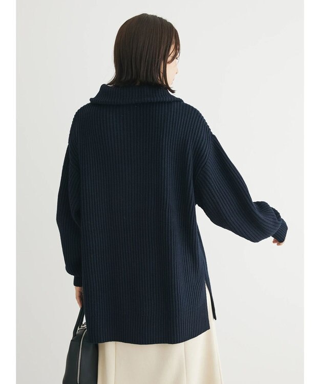 Green Parks Ｚｉｐ付きアゼニットチュニック Navy