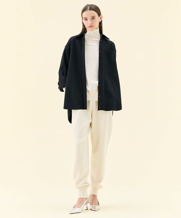 BEIGE， 【洗える】TAFT / コットンカシミヤトラウザーパンツ Bone