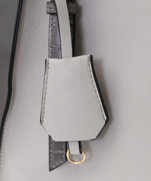 YECCA VECCA 【A4対応】2way配色ZIPデザインバッグ Light Gray