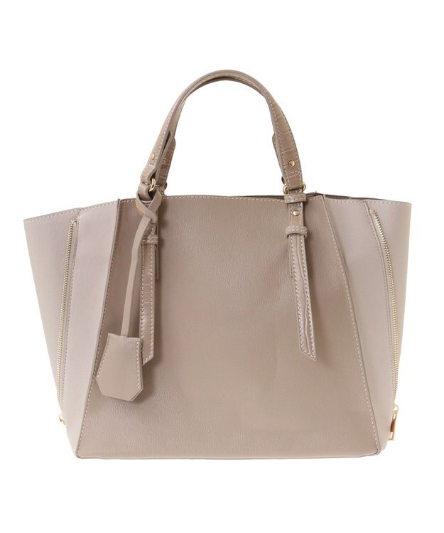 YECCA VECCA 【A4対応】2way配色ZIPデザインバッグ Beige