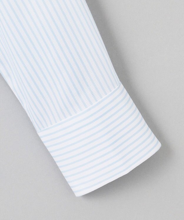 GOTAIRIKU 春夏向け【形態安定】SUMMERPREMIUMPLEATS_スモールボタンダウンカラー 長袖ドレスシャツ_ストライプ(25年春夏モデル) サックスブルー系1