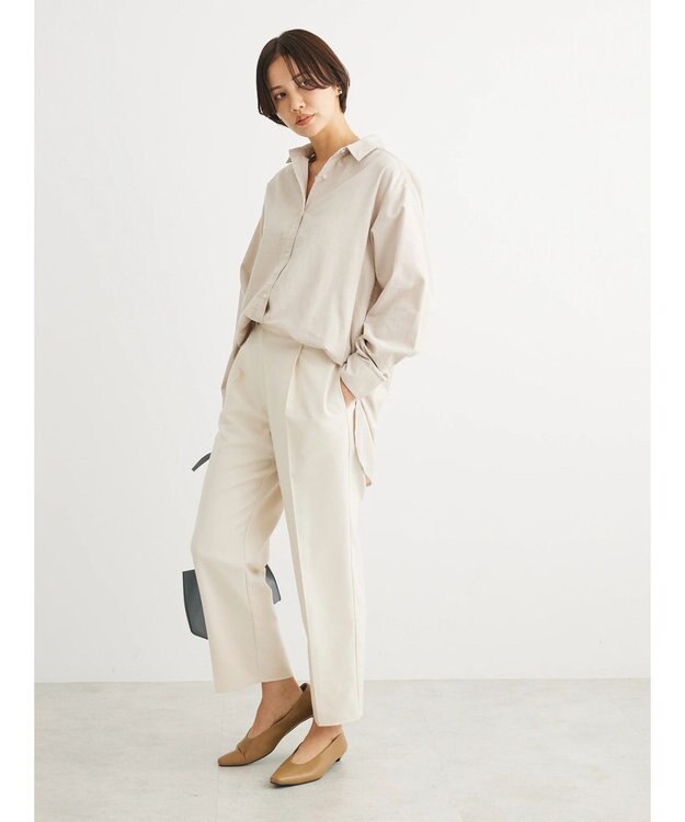 Green Parks 柄テーパードパンツ Ivory