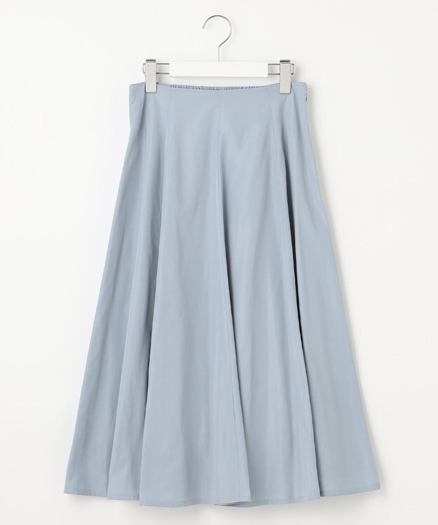 Feroux 【セットアップ対応・洗える】タフタフレア スカート ブルー系