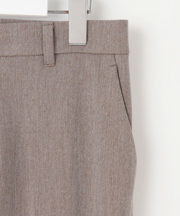 自由区 【WEB限定カラーあり・撥水加工・洗える】TRギャバストレート パンツ モカ