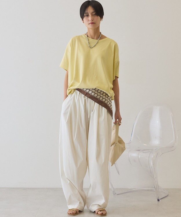 AMERICAN HOLIC 半袖コクーンカットプルオーバー Yellow